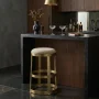 Dior Upholstered Counter Stool with Metal Frame - Image 5