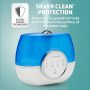 PureGuardian - Ultrasonic 2 Gal. Warm and Cool Mist Aromatherapy Humidifier - Blue/White - Image 5