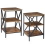 Versatile Side/End Table with Storage Shelf Nightstands for Living Room Bedroom - Image 5
