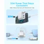 Anker - Zolo GaN Wall Charger (50W, 4 Ports, 2 USB-C + 2 USB-A) - White - White - Image 3