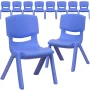 Flash Furniture Kids Plastic Stacking Chair (10 Pack), Green - Image 5