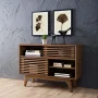Modway Render Modern Style Particleboard Wood Display Stand in Walnut - Image 3