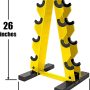 WF Athletic Supply 5-25Lb Rubber Coated Hex Dumbbell Set with A Frame Storage Rack Non-Slip Hex Shape for Muscle Toning, Strength Building & Weight Loss - Multiple Choices Available - Image 5