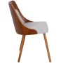 Anabelle Mid-Century Walnut and Grey Modern Dining Chair - Image 2