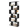 6 Tier S-Shaped Bookshelf Storage Display Bookcase Decor Z-Shelf - White - Image 3