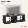 Bestier LED TV Stand for 65 inch TVs, Entertainment Center with Storage,TV Console Table for Living Room with Adjustable Shelves,Golden Black - Image 2
