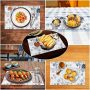 Printing Table mats Durable Dark Wood Table, Glass Table, White Dining Table, Wooden Farmhouse Table, Brown Dining Table - Image 3