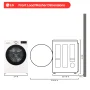 LG - 5.0 Cu. Ft. High-Efficiency Stackable Smart Front Load Washer with Steam and TurboWash 360° - Alpine White - Image 4