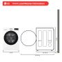 LG - 5.0 Cu. Ft. High-Efficiency Stackable Smart Front Load Washer with Steam and TurboWash 360° - Alpine White - Image 4