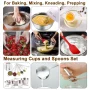 Mixing Bowls with Lids Set, 23 Pcs Kitchen Utensils Stainless Steel Nesting Bowls, Measuring Cups Spoons, 12 Reusable Silicone Stretch Lids Non-Slip Mat Egg Whisk for Baking Cooking by Kosbon - Image 2
