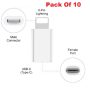 LOT Type C to 8 Pin Adapter Charger Connector Converter Data Sync White NEW - Image 5