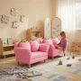 Resenkos BL/PI Kids Strawberry Armrest Chair Sofa-Pink, Kids Chairs for Kids - Image 2