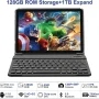 2024 Newest 2 in 1 Tablet, 10 inch Tablet, 128GB Storage, 1TB Expand, Octa Core Android Tablet, Dual Camera 13MP, 2.4G/5G WIFI Tabelt, IPS FHD, with Stylus, Keyboard, Case, BT5.0, 7000mAh Battery, GPS - Image 6