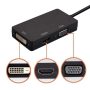 3 In 1 Displayport DP Male To HDMI/DVI/VGA Female Adapter Converter Cable 1080P - Image 3