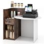 Reception Office Desk with Open Shelf and Lockable Drawer - Image 3