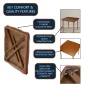 Stakmore Hardwood Classic Scalloped Edge Folding Card Table - Fruitwood finish - Image 3