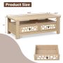 3-tier Coffee Table with 2 Drawers and 5 Support Legs - Image 4