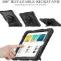 SEYMAC stock Case for iPad 9th/ 8th/ 7th Generation 10.2'', Shockproof with Screen Protector, Pencil Holder [360° Rotating Hand Strap] & Stand, for iPad 10.2 inch 2021-2019 (Black) - Image 3