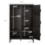 55 in. Height Steel Storage Cabinet with Lockable Doors, Metal Storage Locker Employees Locker with 4 Doors, for Gym - Image 3