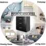 UHOMEPRO Nightstand, Modern 3 Drawer Nightstand, Black Nightstand with Gold Handle, Wooden Side Table Storage Cabinet Unit for Bedroom/Living Room/Small Space - Image 5