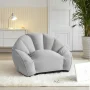 Urban Shop Velvet Plush Bean Bag Sofa Chair for Kids & Adults, Blue, 27" D x 27" W 32" H - Image 6