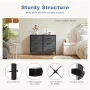 JHK 6 Fabric Drawers Nightstand For Bedroom Bedside Sofa Table With Storage Closet Chest Clothes Display Cabinet Furniture - Image 5