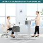 Standing Desk Electric Adjustable Height Home Office Desks, Stand Up Desk Adjustable Computer Desk, Electric Desk Sit Stand Desk Work White Desk 48’’x 24’’ - Image 6