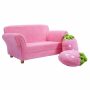 Kids Strawberry Armrest Chair Sofa with 2 Cute Strawberry Pillows - Image 5