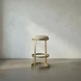 Dior Upholstered Counter Stool with Metal Frame - Image 2