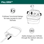 onn. AirPods 2nd Generation Water Resistant Case with Carabiner, Easily Charge and Access, 3 inch - Image 2