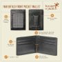HOJ Co. IVAR Bifold Wallet With Money Clip | Super Strong Magnet | Front Pocket Wallet With Exterior ID Window (black) - Image 4