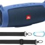 co2CREA Silicone Travel Case Replacement for JBL Charge 4 Waterproof Bluetooth Speaker (Blue Case) - Image 1