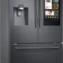 Samsung - 36 in. Wide Family Hub 24.2 Cu. Ft. 3-Door French Door Fingerprint Resistant Refrigerator - Black Stainless Steel - Image 2