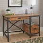 Better Homes & Gardens Rustic Country Office Desk, Weathered Pine Finish - Image 2