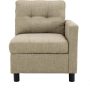 Sectional Sofa with Ottoman Set Fabric Living Room Corner Couch 6 Seat Modular L Shaped Couch for Home Office, Light Grey - Image 3