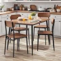 Mainstays 5-Piece Modern Wood & Metal Dining Room Set, Walnut Color for Indoor - Image 2