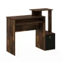 Furinno Econ Multipurpose Home Office Computer Writing Desk-Color:Sonoma Oak/Ivory - Color: Dark Walnut - Image 6