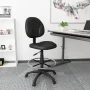 Boss Office Products Black Fabric Drafting Stools W/Footring - Image 3