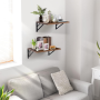 2 Pc Deep Floating Shelves ; 12 Inch Deep Wall Mounted Hanging Shelves for Livin - Image 5