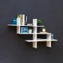 Hanover White MDF Wood Elongated Decorative Wall Shelf - Image 5