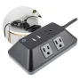 GE Adapt 5-Outlet Surge Protector Power Strip, USB Hub, 3ft Braided Cord, Black - Image 5
