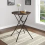 Mainstays 31" Round High-Top Folding Table, Walnut - Image 1