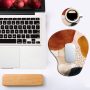 DOOKE Ergonomic Mouse Pad with Wrist Support and Coaster,Mouse Pads with Non-Slip PU Base for Home Office Working Studying Easy Typing & Pain Relief Aesthetic Art - Image 6