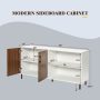 Modern Buffet Sideboard with 2 Doors and Open Compartments - Image 3