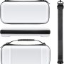 All in 1 Accessories Kits for Switch OLED 2021 Model:Case & Screen Protector, Hand Grips & Racing Wheels for Joy con, Controller Charger Dock, Carrying Case & More -White - Image 1