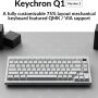 Keychron - Q1 75% Custom Wired RGB Mechanical Keyboard with Programmable QMK/VIA Hot-Swappable Brown Switch - White - Image 3