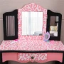 Ktaxon Kids' Wooden Vanity Table and Stool Set with 3 Mirrors, Princess Makeup Dressing Table,Children's Furniture - Image 5