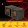 QPower QBOMB12V Dual 12" Vented Ported Subwoofer Sub Box with Bedliner Spray - Image 3