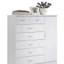Hodedah 7-Drawer Chest with Locks on 2-Top Drawers plus 1-Door with 3-Shelves in Cherry - Image 6