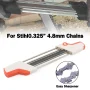 Areyourshop Chainsaw Chain Blade Sharpener, PP + whetstone White and Orange - Image 1
